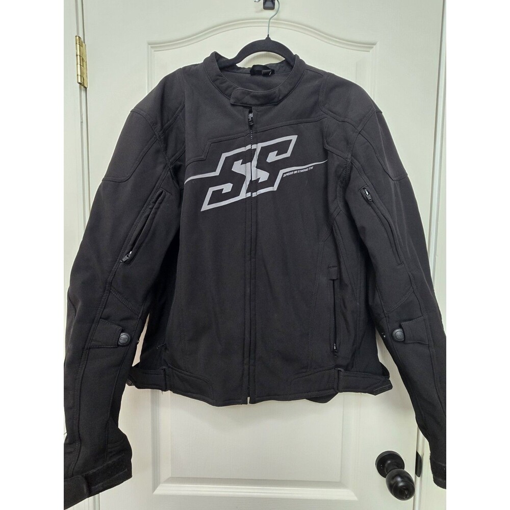 Speed and Strength Hammer Down AR500 Mens XL Black Motorcycle Jacket CE Armor